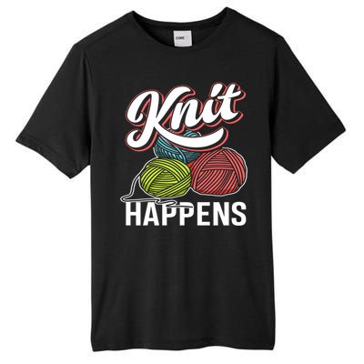 Knit Happens Gift Funny Sewer Knitters Pride Gift Tall Fusion ChromaSoft Performance T-Shirt