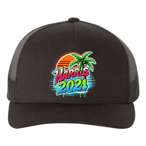 Kamala Harris Graffiti Coconut Tree Political Fashion Yupoong Adult 5-Panel Trucker Hat