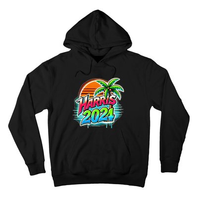 Kamala Harris Graffiti Coconut Tree Political Fashion Hoodie