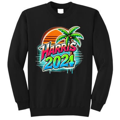 Kamala Harris Graffiti Coconut Tree Political Fashion Sweatshirt