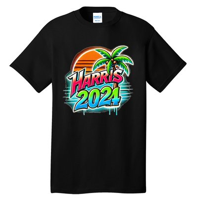 Kamala Harris Graffiti Coconut Tree Political Fashion Tall T-Shirt