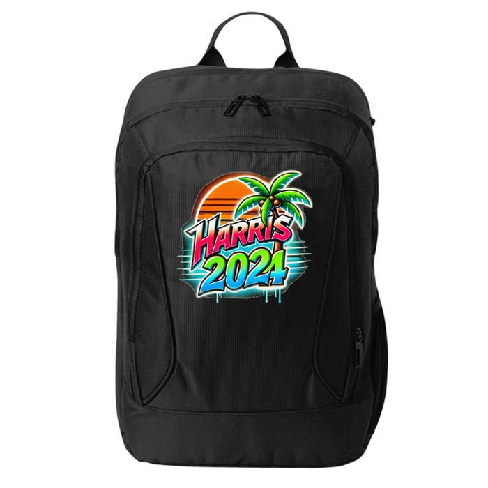 Kamala Harris Graffiti Coconut Tree Political Fashion City Backpack