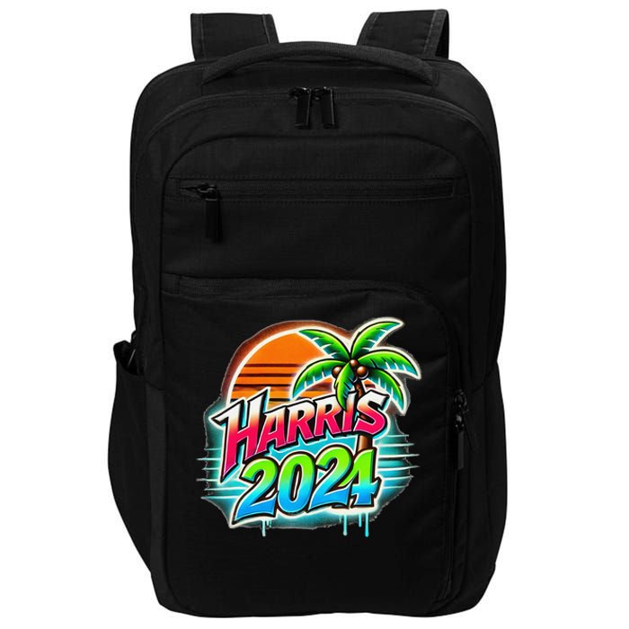 Kamala Harris Graffiti Coconut Tree Political Fashion Impact Tech Backpack