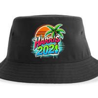 Kamala Harris Graffiti Coconut Tree Political Fashion Sustainable Bucket Hat