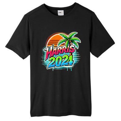 Kamala Harris Graffiti Coconut Tree Political Fashion Tall Fusion ChromaSoft Performance T-Shirt