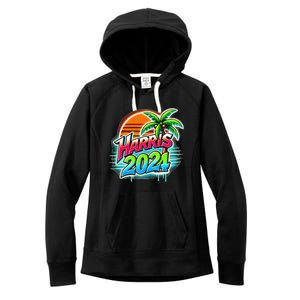 Kamala Harris Graffiti Coconut Tree Political Fashion Women's Fleece Hoodie