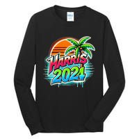 Kamala Harris Graffiti Coconut Tree Political Fashion Tall Long Sleeve T-Shirt