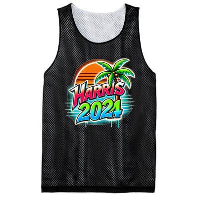 Kamala Harris Graffiti Coconut Tree Political Fashion Mesh Reversible Basketball Jersey Tank