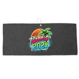 Kamala Harris Graffiti Coconut Tree Political Fashion Large Microfiber Waffle Golf Towel