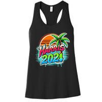 Kamala Harris Graffiti Coconut Tree Political Fashion Women's Racerback Tank