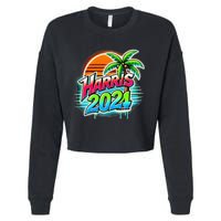 Kamala Harris Graffiti Coconut Tree Political Fashion Cropped Pullover Crew