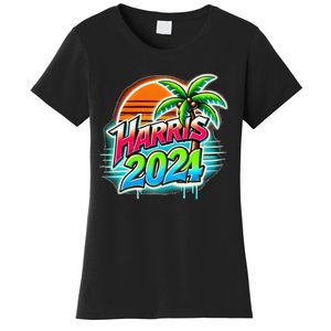 Kamala Harris Graffiti Coconut Tree Political Fashion Women's T-Shirt