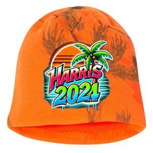 Kamala Harris Graffiti Coconut Tree Political Fashion Kati - Camo Knit Beanie