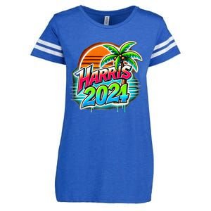 Kamala Harris Graffiti Coconut Tree Political Fashion Enza Ladies Jersey Football T-Shirt