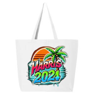 Kamala Harris Graffiti Coconut Tree Political Fashion 25L Jumbo Tote