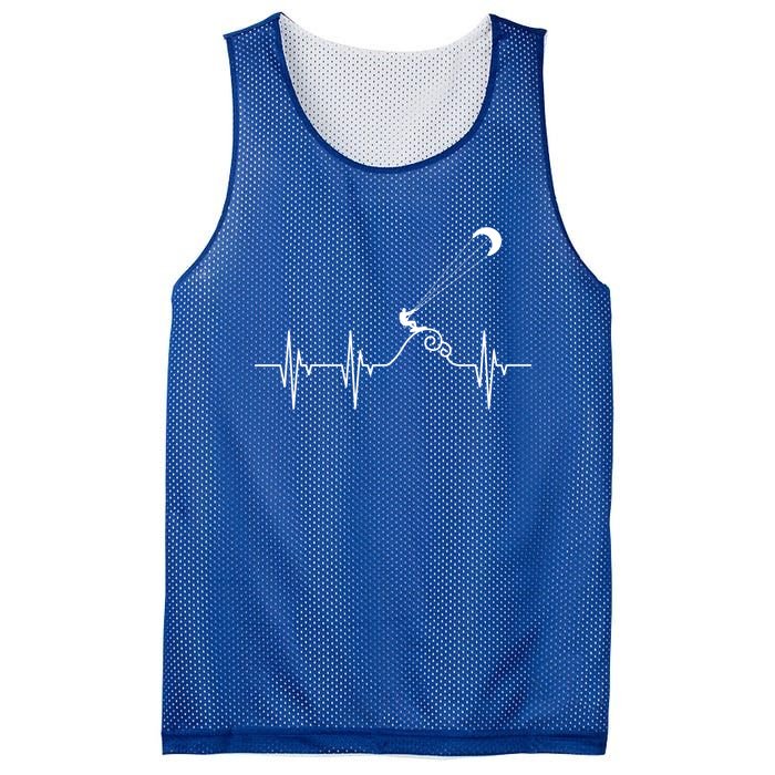 Kitesurfer Heartbeat Gift Kiteboard Kite Surfing Kiteboarding Gift Mesh Reversible Basketball Jersey Tank