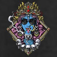 Kali Hindu Goddess Hinduism Deity God Spiritual Zen Gothic Beanie