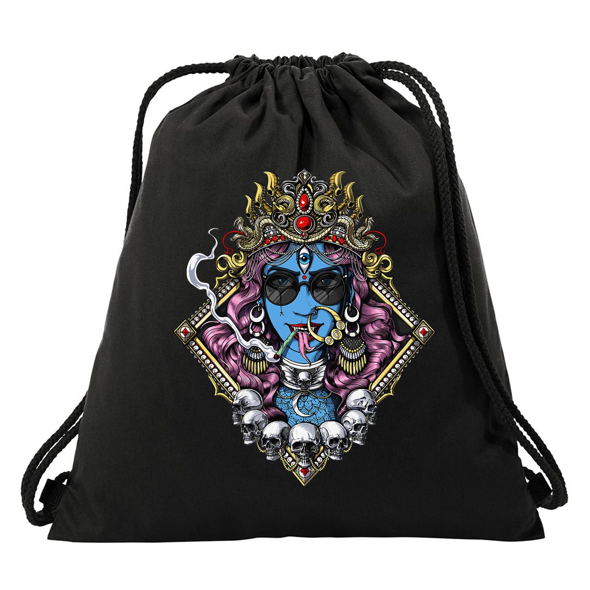 Kali Hindu Goddess Hinduism Deity God Spiritual Zen Gothic Drawstring Bag