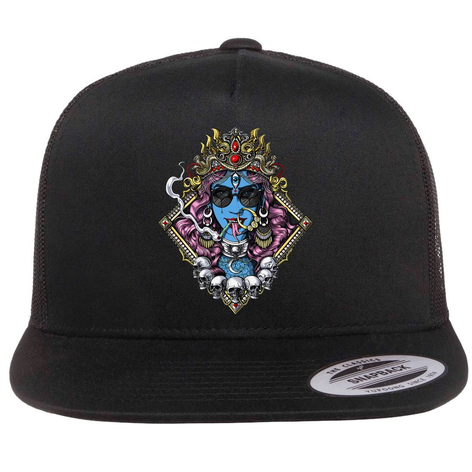 Kali Hindu Goddess Hinduism Deity God Spiritual Zen Gothic Flat Bill Trucker Hat