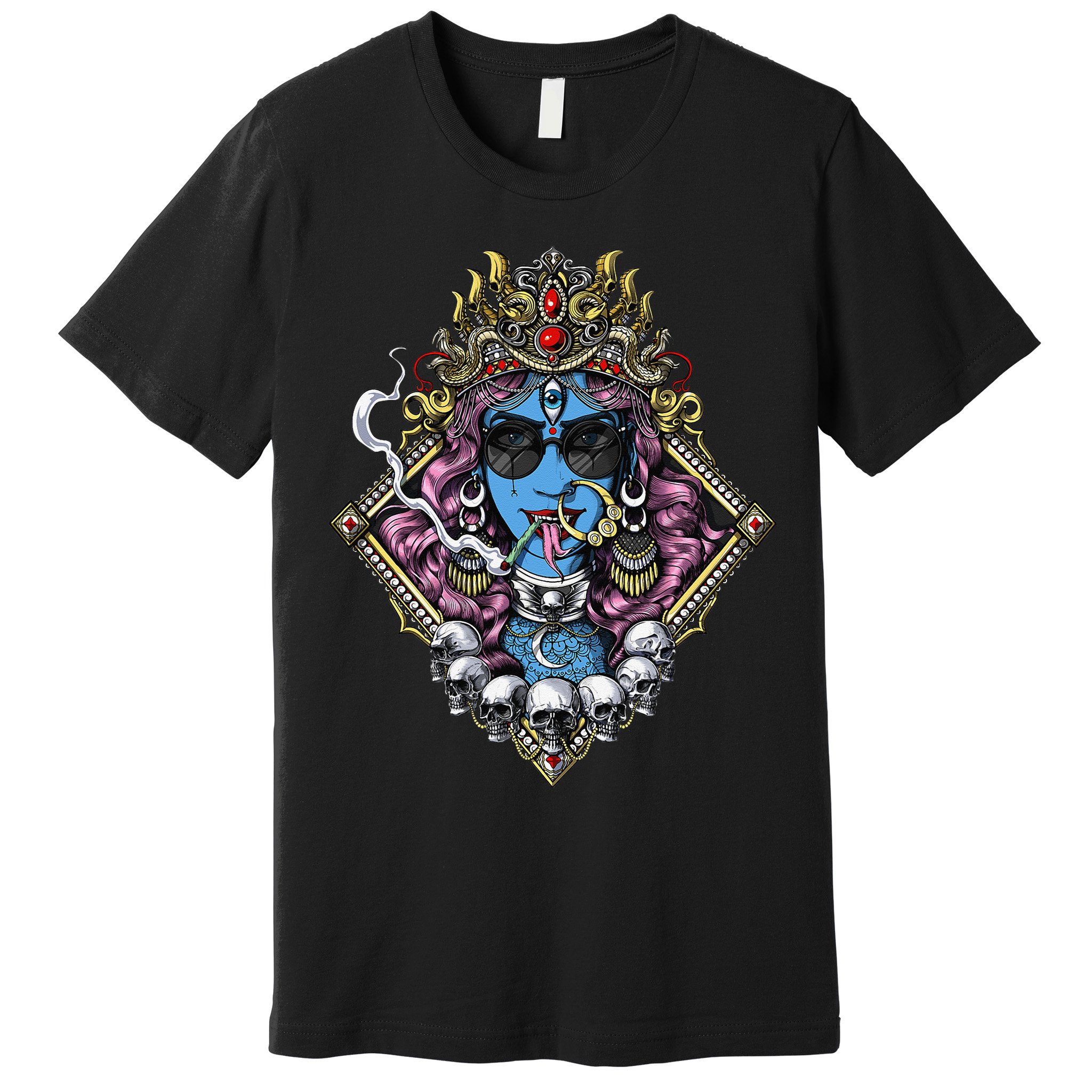Kali Hindu Goddess Hinduism Deity God Spiritual Zen Gothic Premium T-Shirt