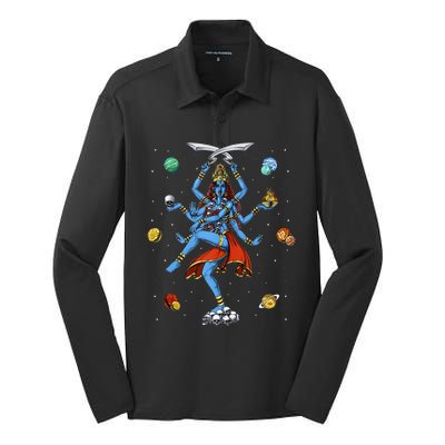 Kali Hindu Goddess Hinduism Deity God Spiritual Zen Yoga Silk Touch Performance Long Sleeve Polo