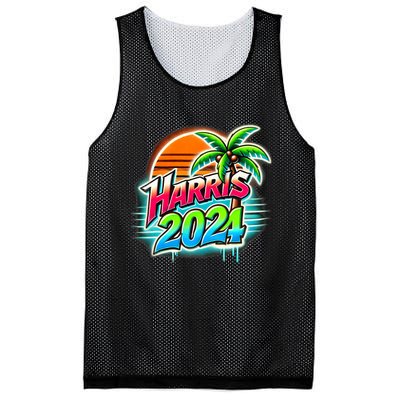 Kamala Harris Graffiti Coconut Tree Political Fashion Mesh Reversible Basketball Jersey Tank