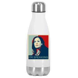 Kamala Harris Great Gift IM Speaking Quote Joe Biden 2020 Cool Gift Stainless Steel Insulated Water Bottle