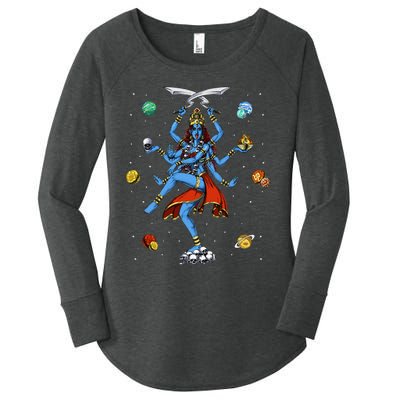 Kali Hindu Goddess Hinduism Deity God Spiritual Zen Yoga Women's Perfect Tri Tunic Long Sleeve Shirt