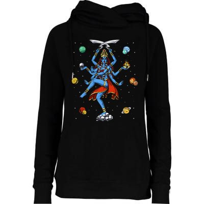 Kali Hindu Goddess Hinduism Deity God Spiritual Zen Yoga Womens Funnel Neck Pullover Hood