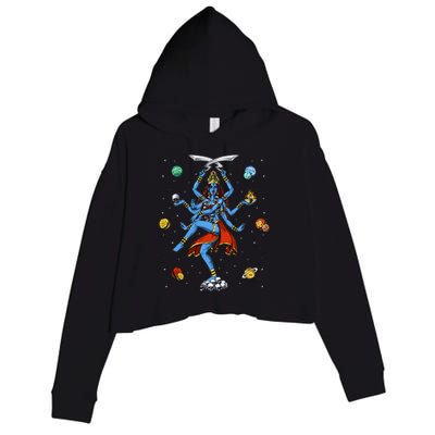 Kali Hindu Goddess Hinduism Deity God Spiritual Zen Yoga Crop Fleece Hoodie