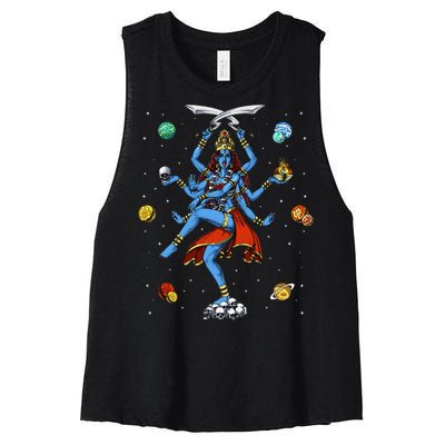 Kali Hindu Goddess Hinduism Deity God Spiritual Zen Yoga Women's Racerback Cropped Tank