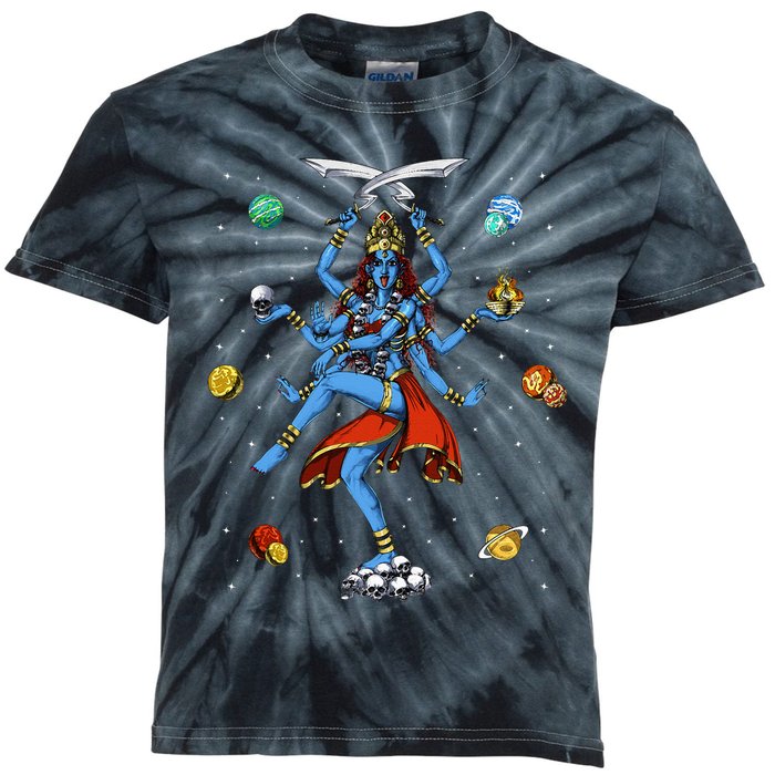 Kali Hindu Goddess Hinduism Deity God Spiritual Zen Yoga Kids Tie-Dye T-Shirt