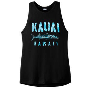 Kauai Hawaii Great Barracuda Ladies PosiCharge Tri-Blend Wicking Tank