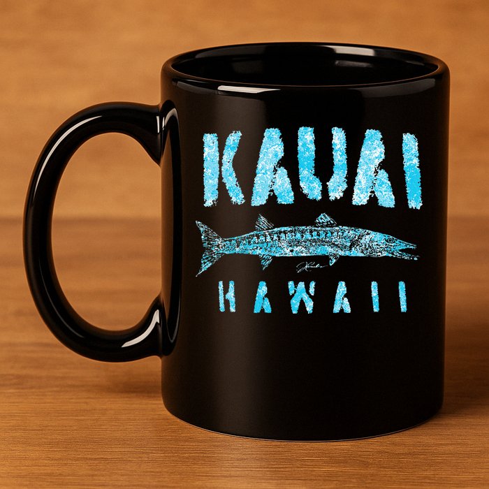 Kauai Hawaii Great Barracuda 11oz C Handle Ceramic Mug