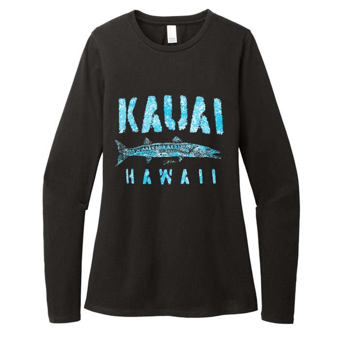 Kauai Hawaii Great Barracuda Womens CVC Long Sleeve Shirt