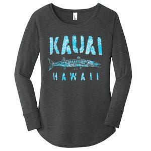 Kauai Hawaii Great Barracuda Women's Perfect Tri Tunic Long Sleeve Shirt