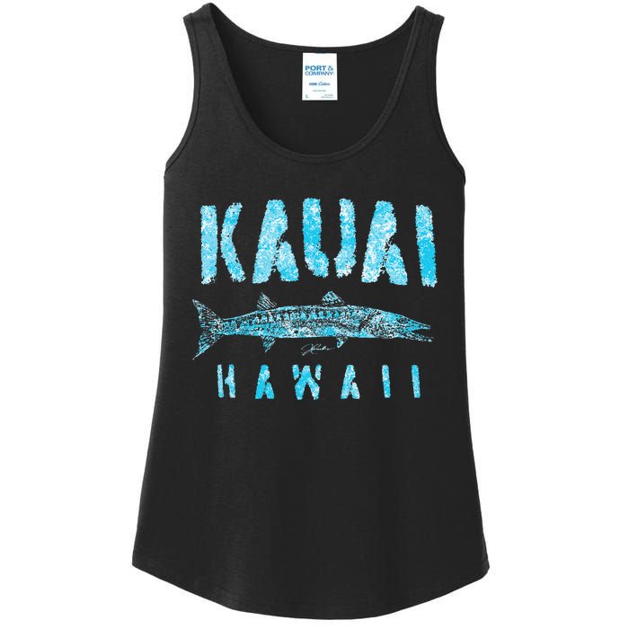 Kauai Hawaii Great Barracuda Ladies Essential Tank