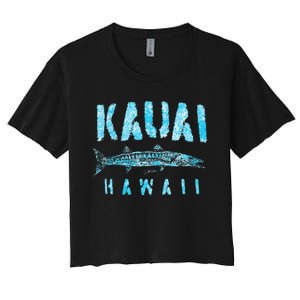 Kauai Hawaii Great Barracuda Women's Crop Top Tee