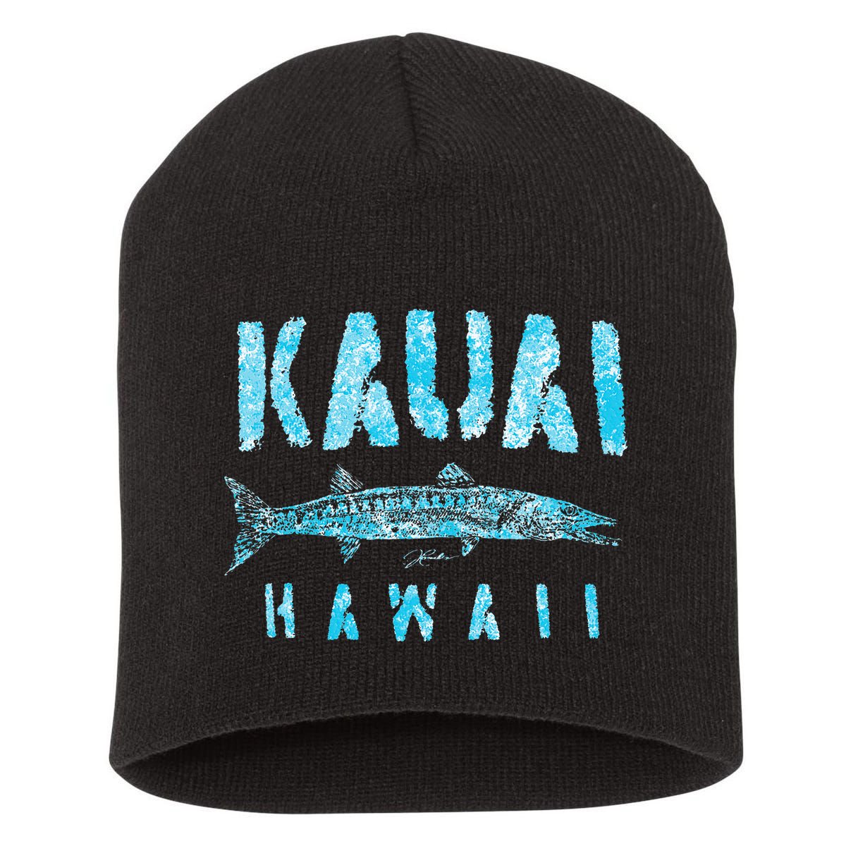 Kauai Hawaii Great Barracuda Short Acrylic Beanie