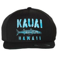 Kauai Hawaii Great Barracuda Wool Snapback Cap