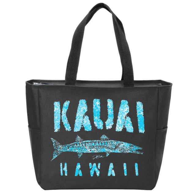 Kauai Hawaii Great Barracuda Zip Tote Bag