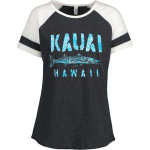 Kauai Hawaii Great Barracuda Enza Ladies Jersey Colorblock Tee