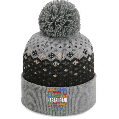 Kwanzaa Habari Gani 7 Principles Swahili The Baniff Cuffed Pom Beanie