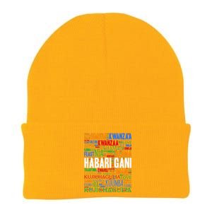 Kwanzaa Habari Gani 7 Principles Swahili Knit Cap Winter Beanie