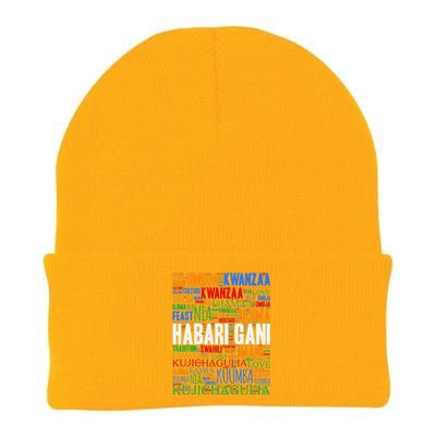 Kwanzaa Habari Gani 7 Principles Swahili Knit Cap Winter Beanie