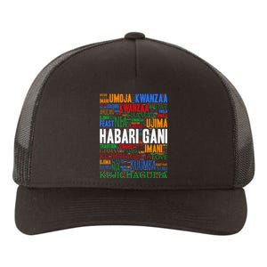 Kwanzaa Habari Gani 7 Principles Swahili Yupoong Adult 5-Panel Trucker Hat