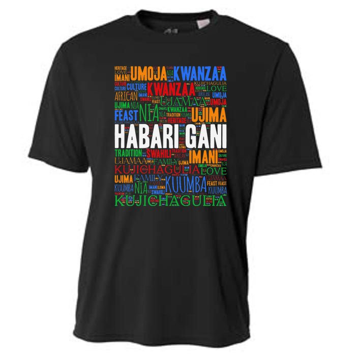 Kwanzaa Habari Gani 7 Principles Swahili Cooling Performance Crew T-Shirt