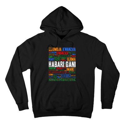 Kwanzaa Habari Gani 7 Principles Swahili Hoodie