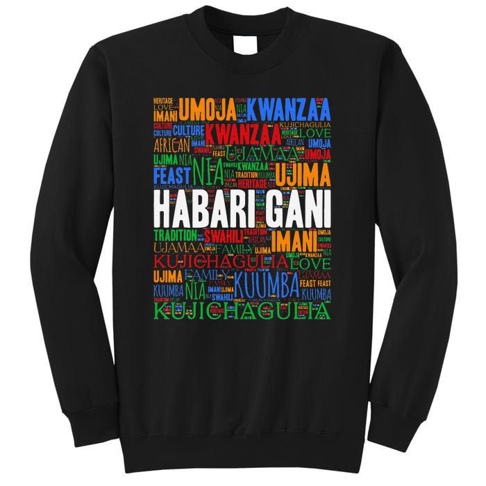 Kwanzaa Habari Gani 7 Principles Swahili Sweatshirt