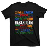 Kwanzaa Habari Gani 7 Principles Swahili T-Shirt